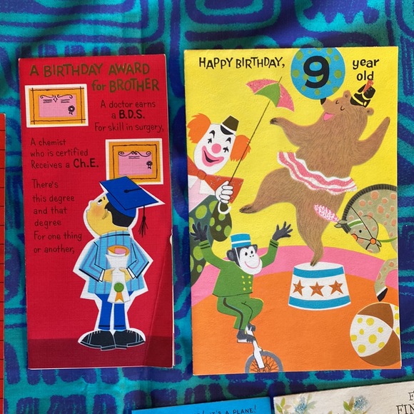 Vintage 1960’s Boy Birthday Cards Lot of 8 - Picture 3 of 10